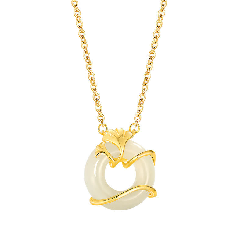 Collier avec pendentif en argent sterling et jade Hetian