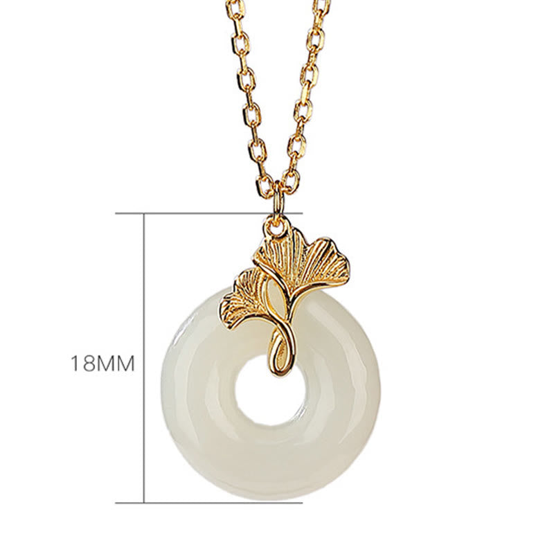 Collier Boucle de la Paix en Jade Hetian | Argent sterling | Équilibre de la Prospérité