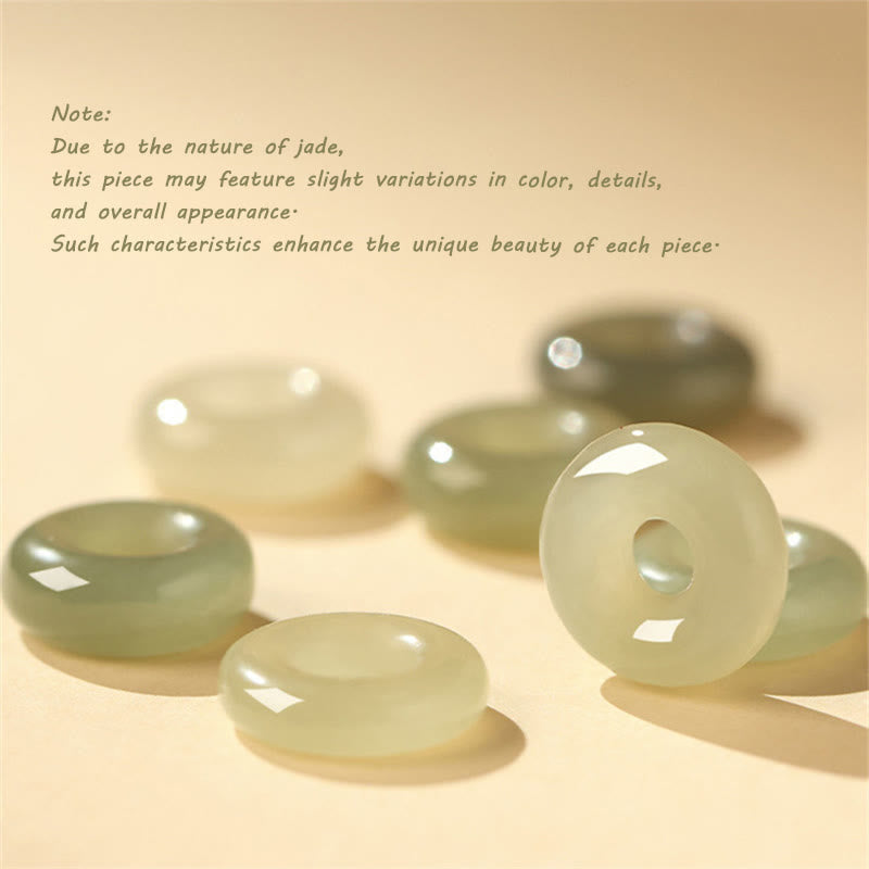 Bracelet de protection en jade Hetian avec boucle de paix et fil rouge, 16 cm