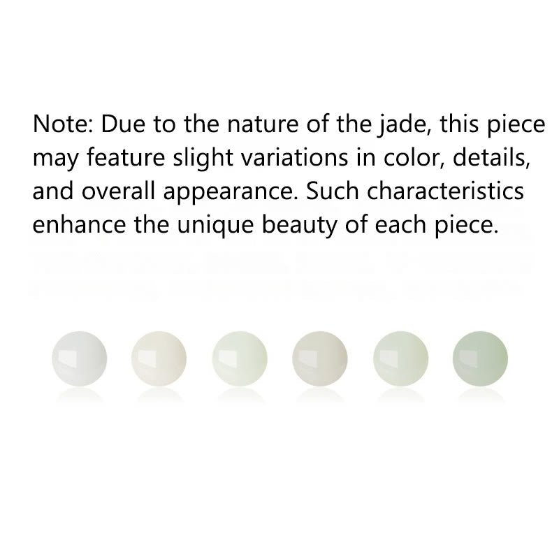 Bracelet porte-bonheur en jade Hetian et fleur de pêcher