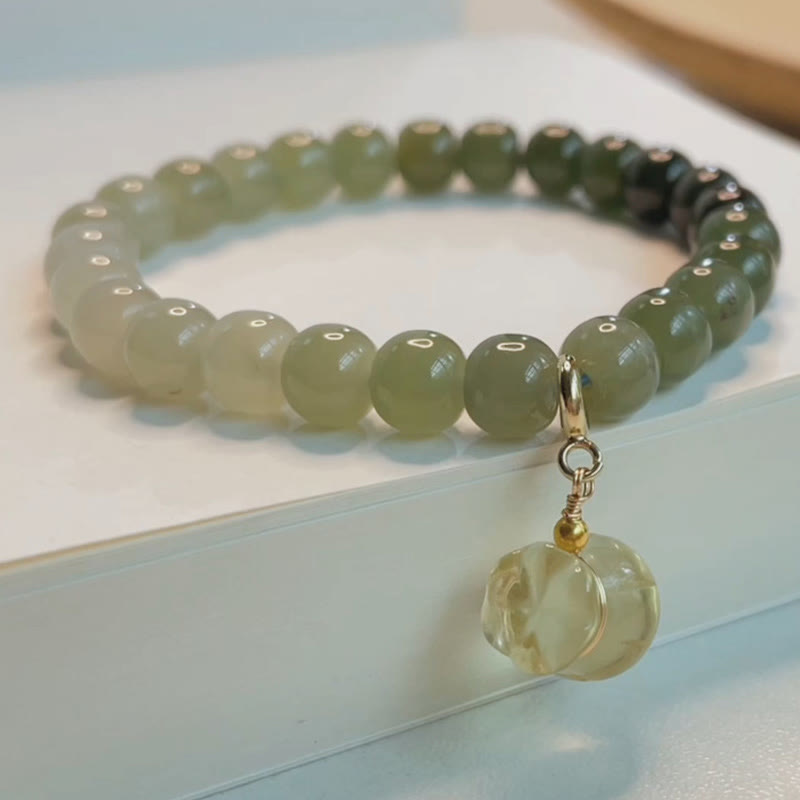Bracelet porte-bonheur en jade Hetian pour la prospérité