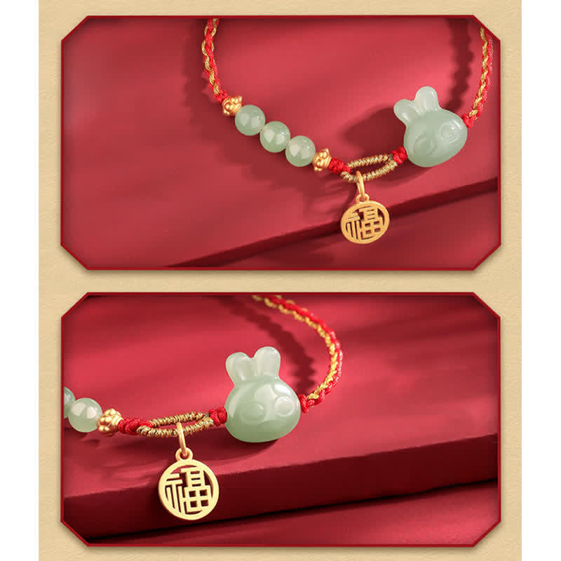Bracelet en jade rouge Hetian pour la chance et le bonheur, 15-17 cm