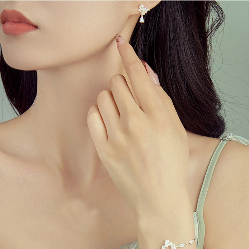 Boucles d'oreilles en argent sterling et jade Hetian pour l'abondance et l'équilibre