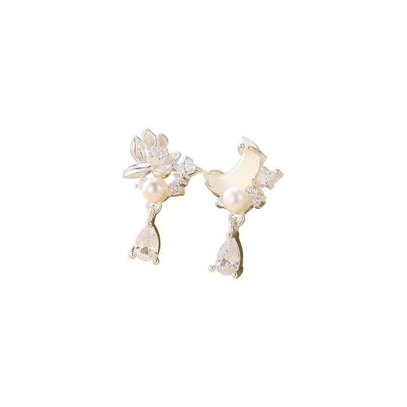 Boucles d'oreilles en argent sterling et jade Hetian pour l'abondance et l'équilibre