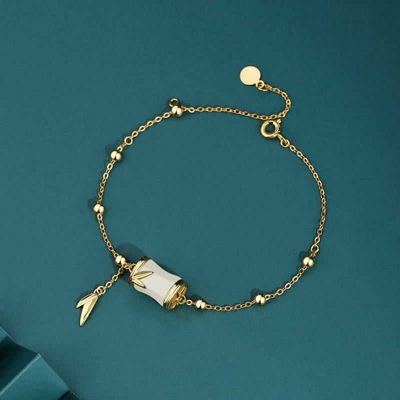 Collier et bracelet porte-bonheur en jade blanc Hetian | Argent sterling et or 22 carats