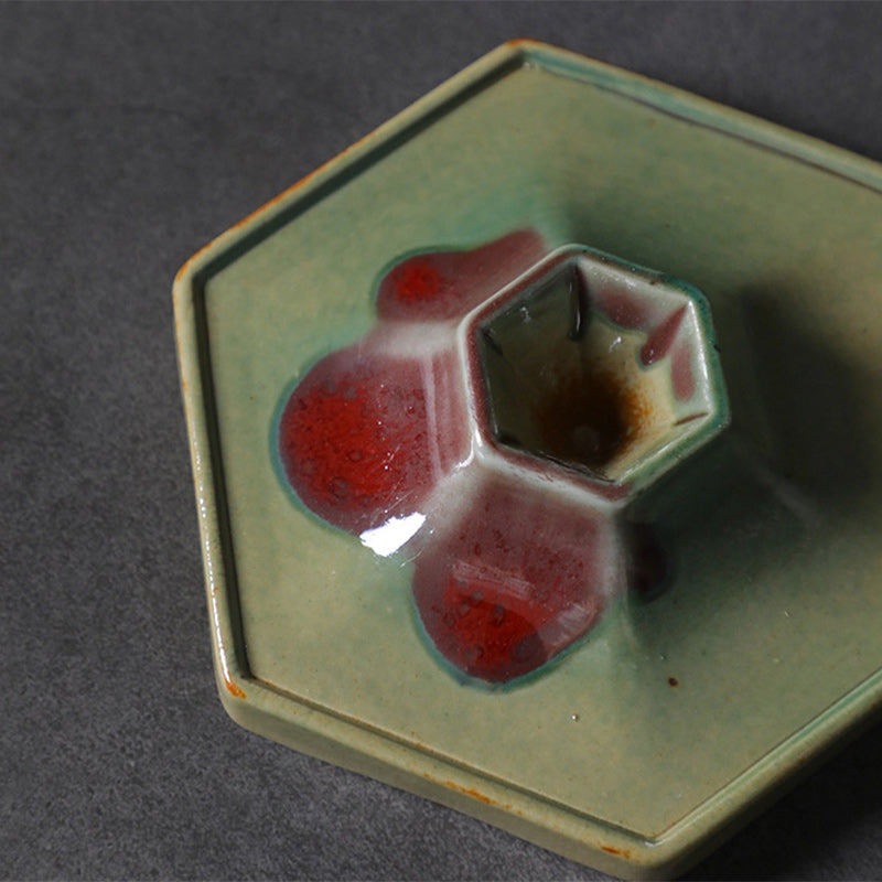 Tasse à thé et café hexagonale en céramique 170 ml | Décor Zen