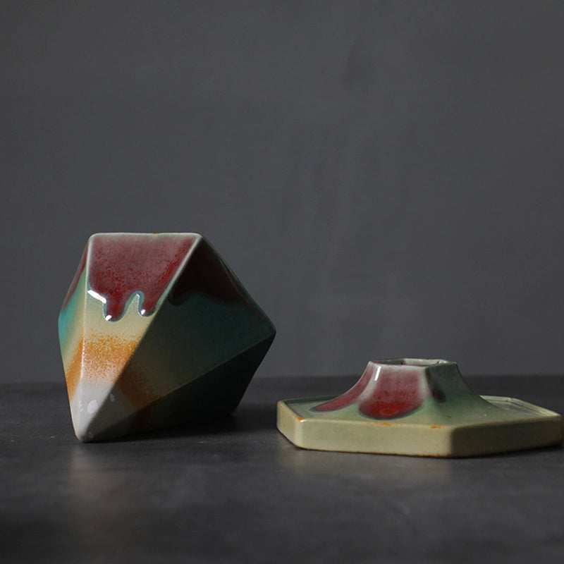 Tasse à thé et café hexagonale en céramique 170 ml | Décor Zen