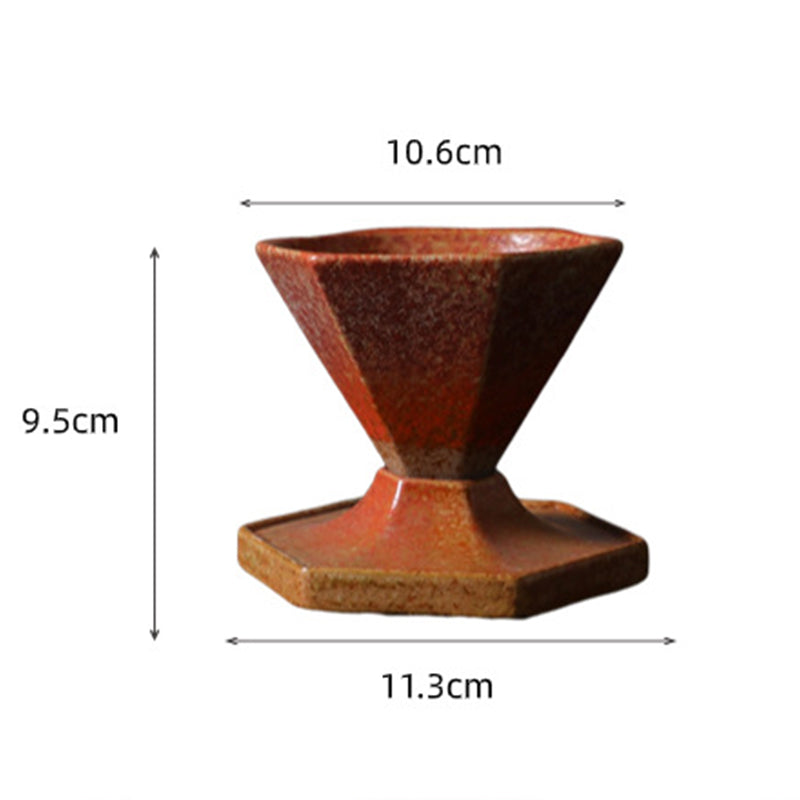 Tasse à thé et café hexagonale en céramique 170 ml | Décor Zen