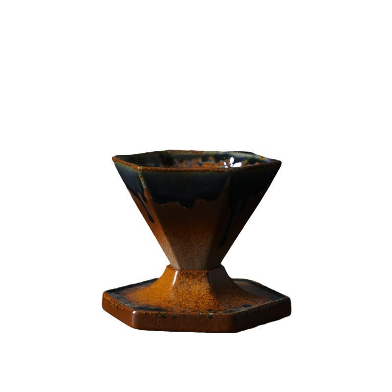 Tasse à thé et café hexagonale en céramique 170 ml | Décor Zen