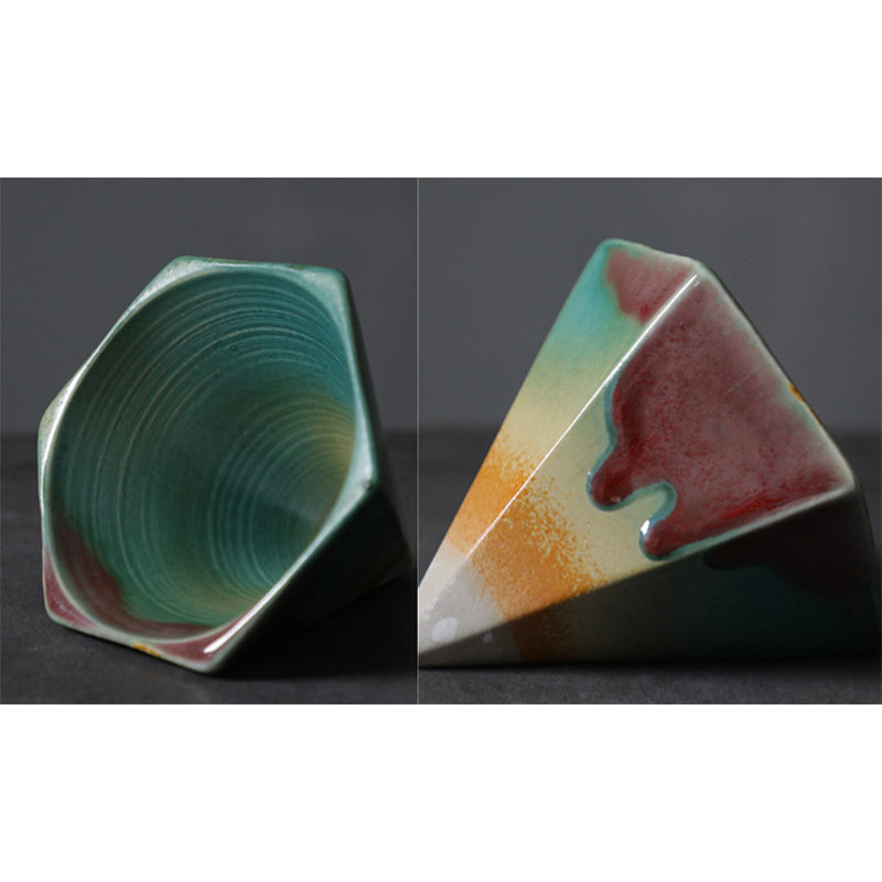 Tasse à thé et café hexagonale en céramique 170 ml | Décor Zen