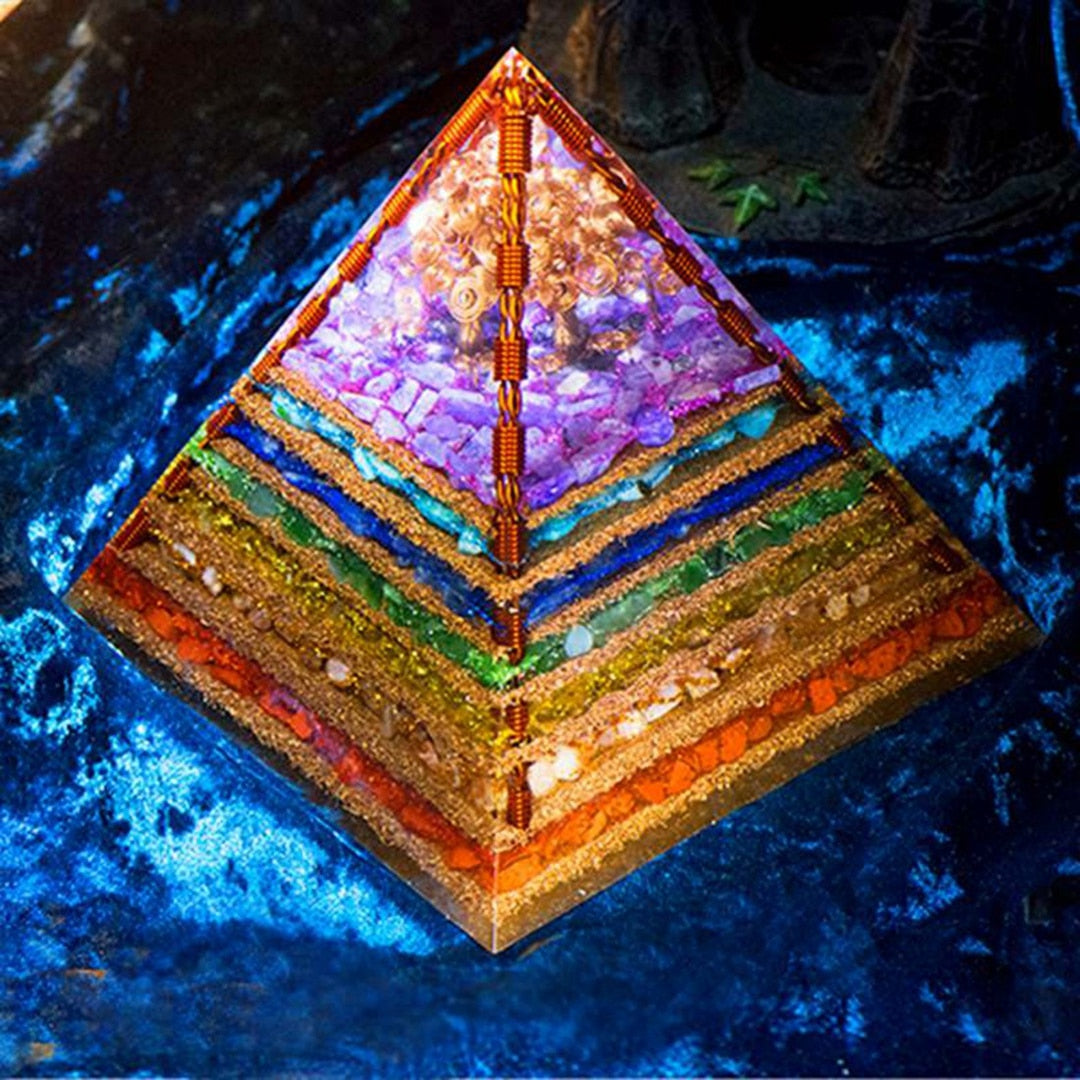 Générateur de pyramide à sept chakras à haute fréquence