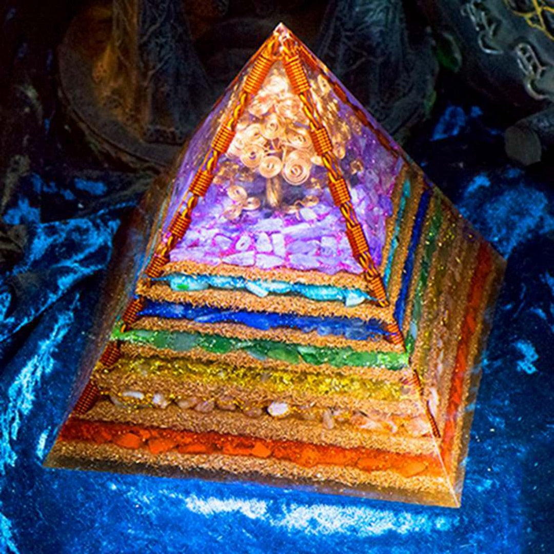 Générateur de pyramide à sept chakras à haute fréquence