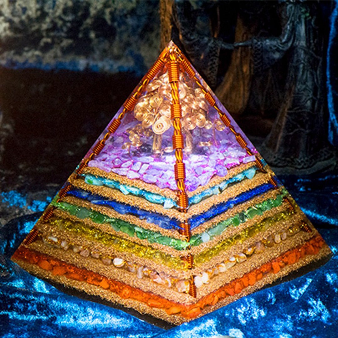 Générateur de pyramide à sept chakras à haute fréquence