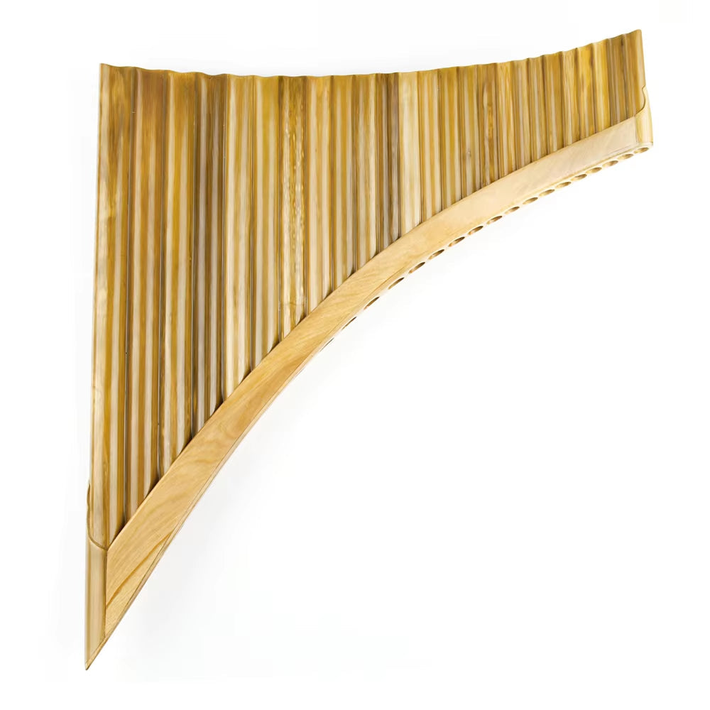 High Quality Bamboo G Key Pan Flute with curved descending bamboo pipes for sale