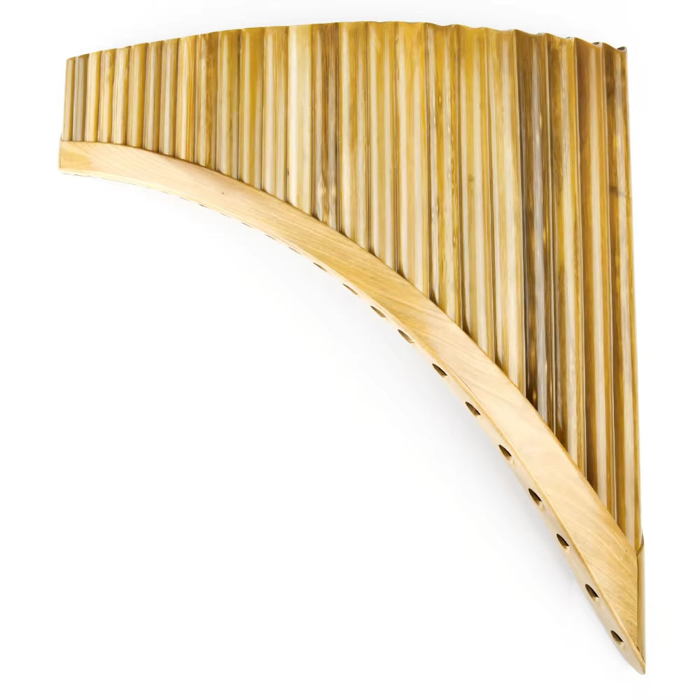 High Quality Bamboo G Key Pan Flute with curved descending bamboo pipes for sale