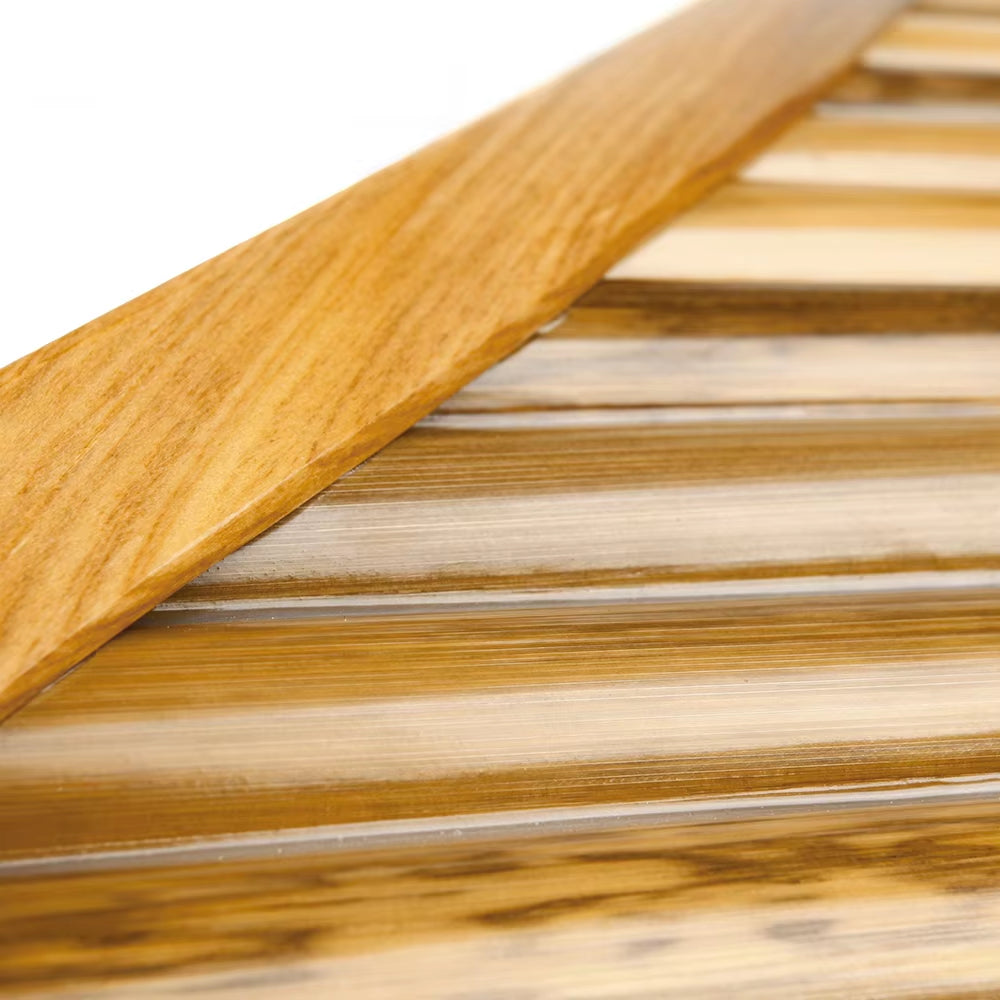 Wooden staircase handrail at an angle showcasing craftsmanship for G Key Pan Flute