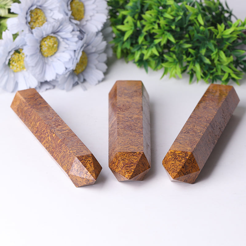 High Quality Calligraphy Jasper Healing Crystal Tower 7.5"