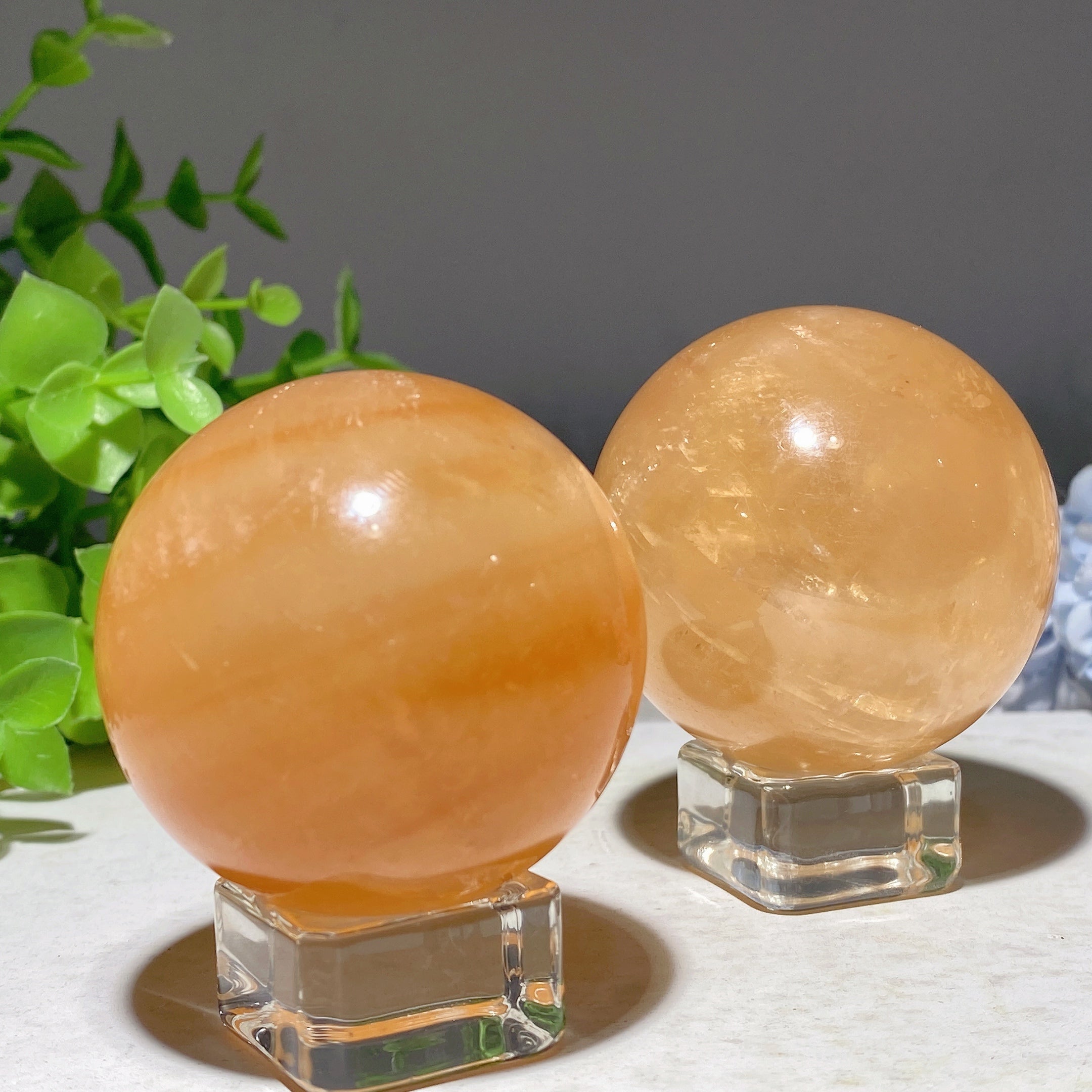 Honey Calcite 1.8-2.0" Healing Sphere for Energy Balance