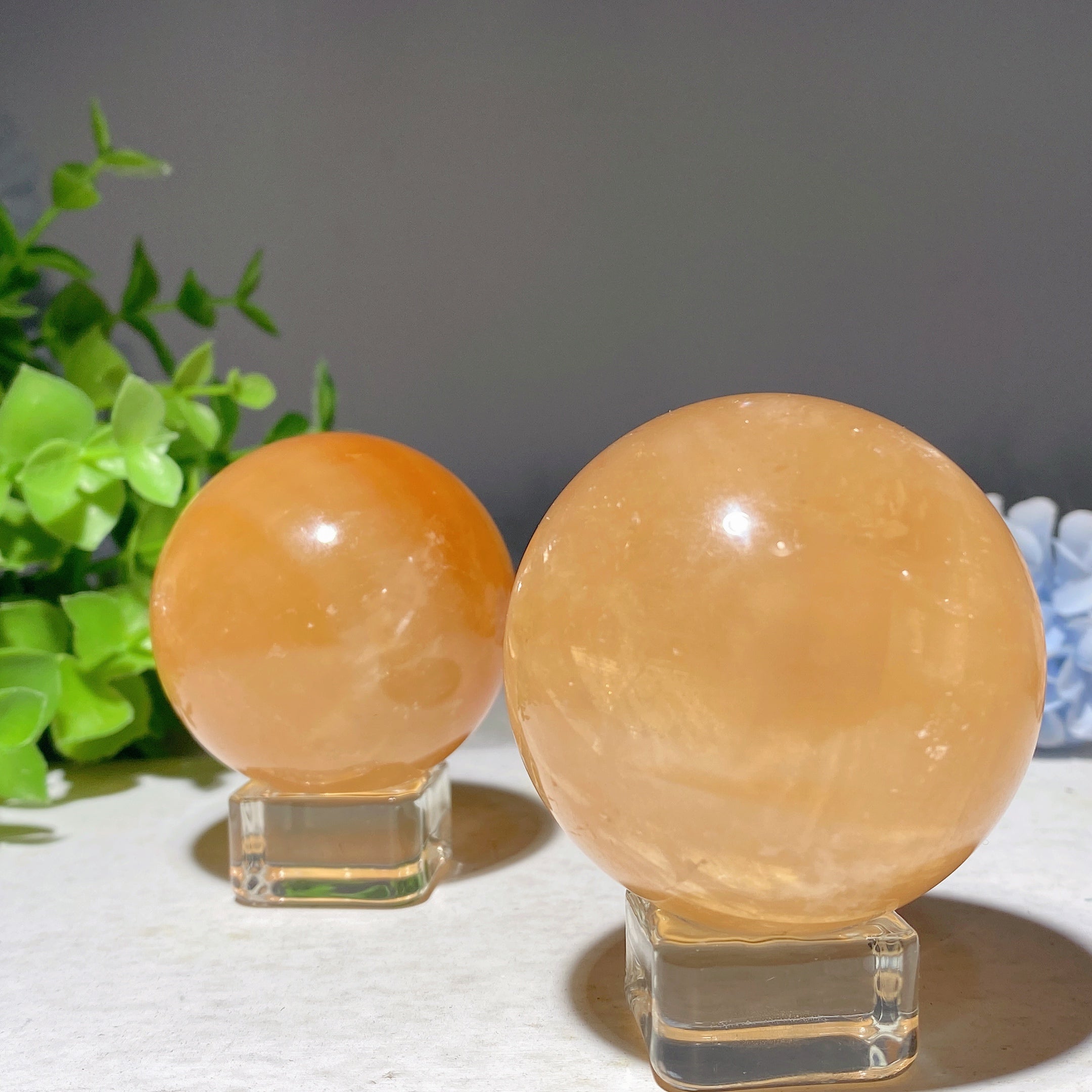 Honey Calcite 1.8-2.0" Healing Sphere for Energy Balance