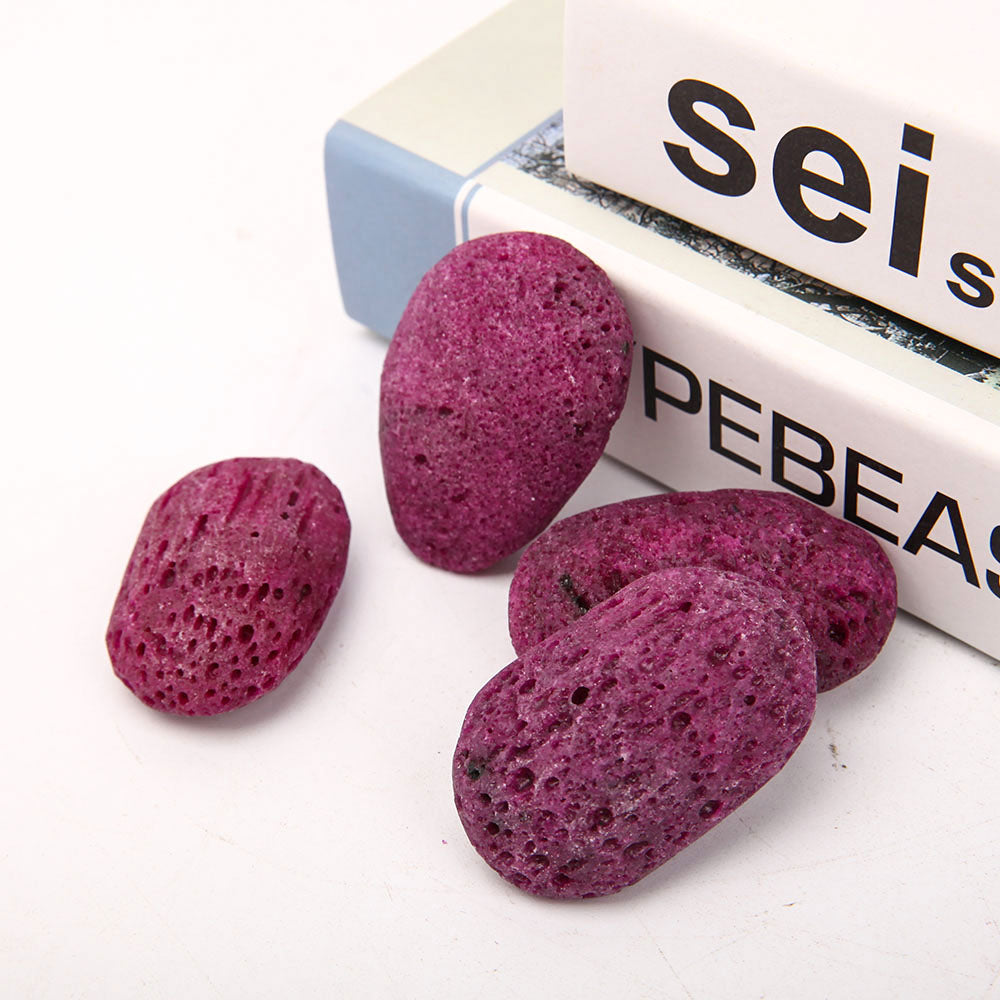 Pierres roulées en rubis nid d'abeille 5-6 cm Cristaux de guérison