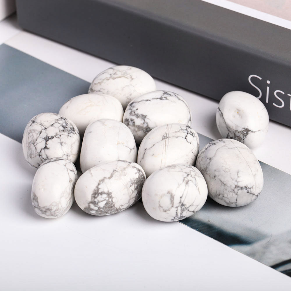Howlite Tumbled Stones 0.5kg Polished Crystal Tumbles