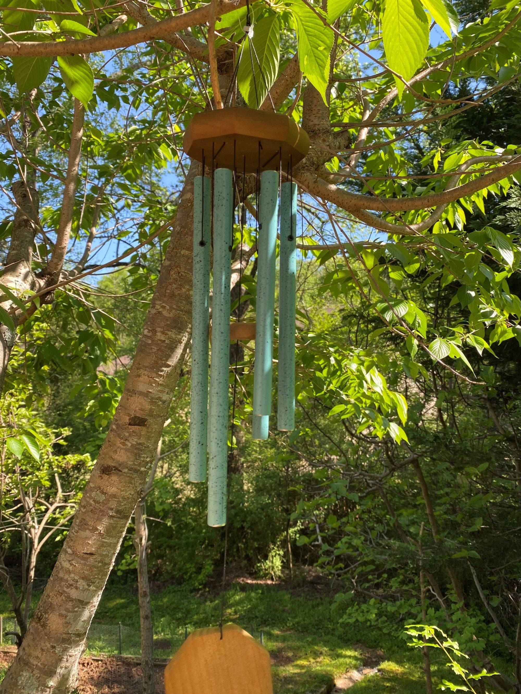 Joyous Wind Chimes, 24 Inch Metal Blue Medium Cute Wind Chime. the Beautiful Wind Chime Is Perfect for Wedding, Birthday & Anniversary Gift