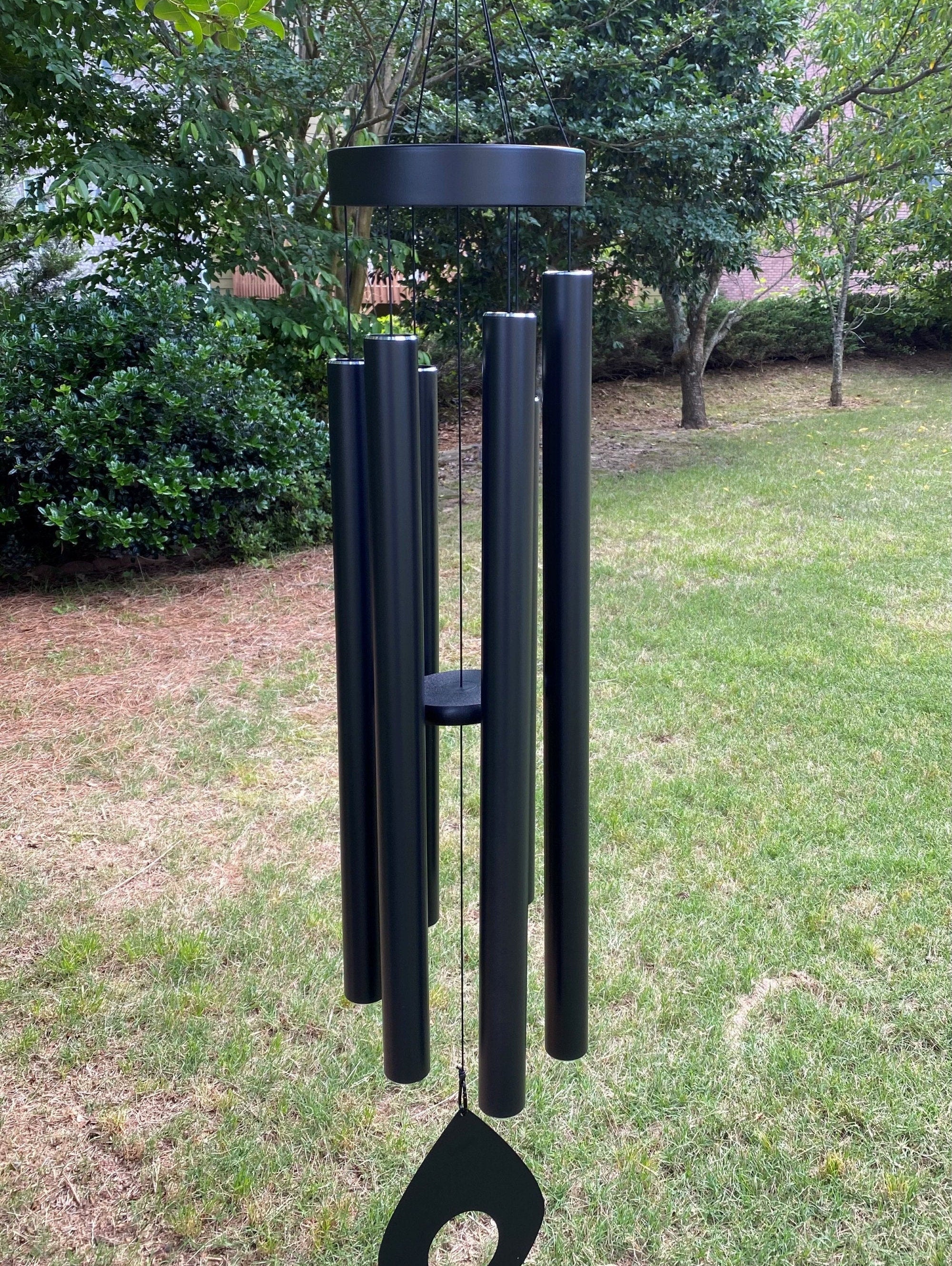 Joyous Wind Chimes, 60 Inch Large Deep Tone Black Metal Wind Chime, the Beautiful Spirit Sound Can Create a Sense of Peace and Relaxation