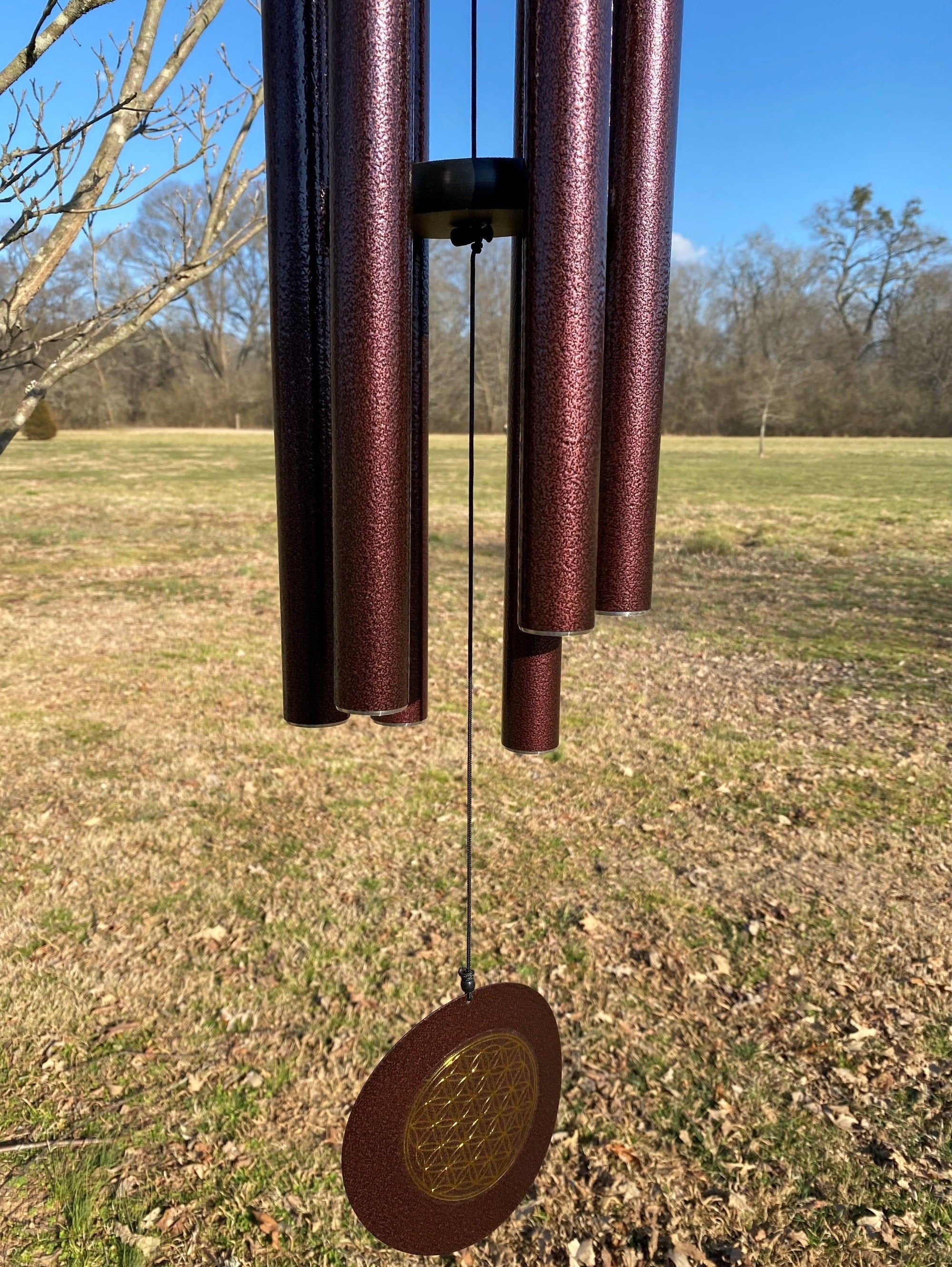 Joyous Wind Chimes, Large Deep Tone Bronze Color Metal Wind Chimes. the Beautiful Spirit Sound Can Create a Sense of Peace and Relaxation