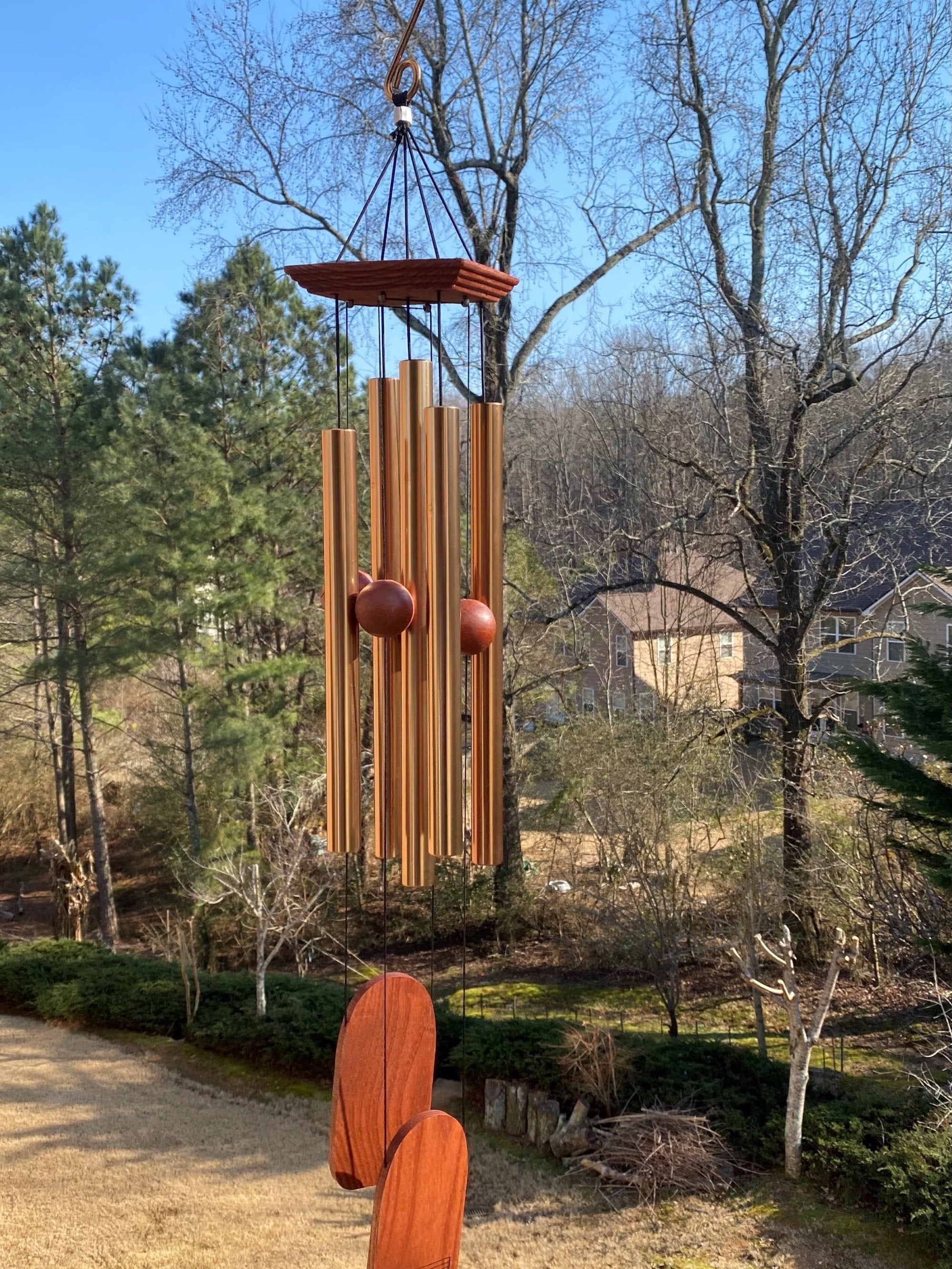 Joyous Windchimes, 36 Inch Deep Tone Gold Metal Wind Chimes. the Beautiful Spirit Sound Can Create a Sense of Peace and Relaxation