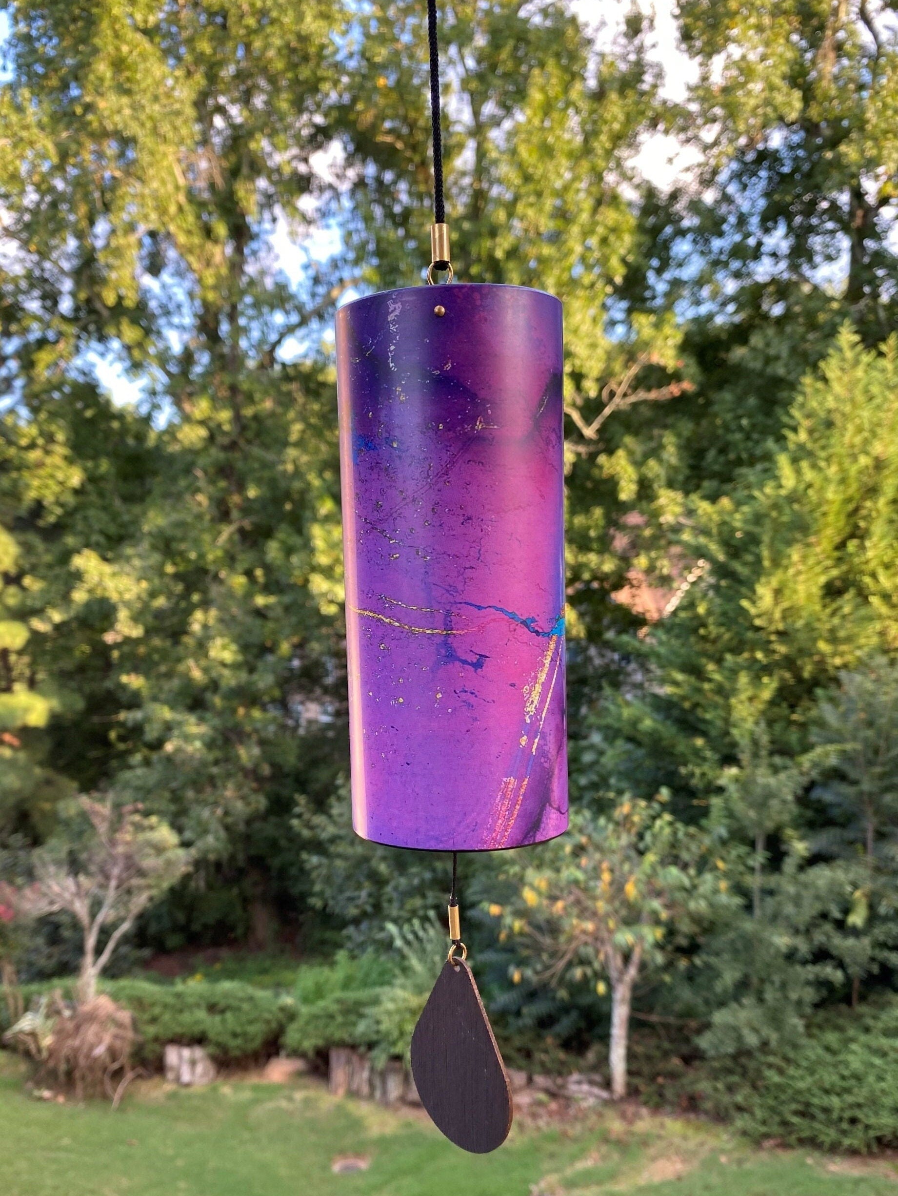 Joyous Wind Chimes, 15 Inch Beautiful Purple Color Wind Chimes, the Sound Can Create a Sense of Peace and Relaxation in Your Home and Garden