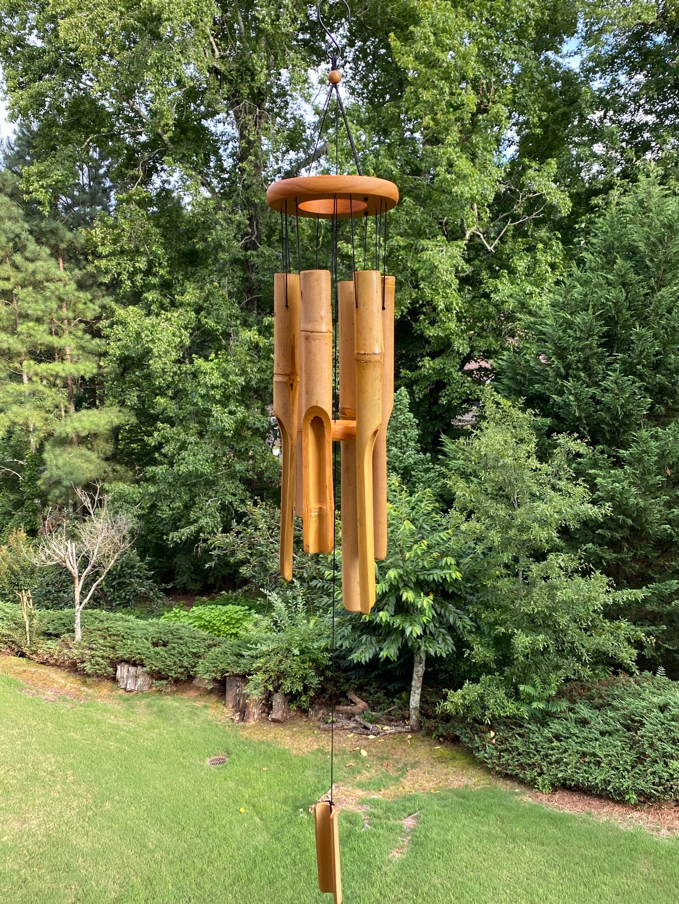 34 Inch Joyous Bamboo Wind Chime with Melody Deep Tone, the Beautiful Spirit Sound Can Create a Sense of Peace and Relaxation for All Season