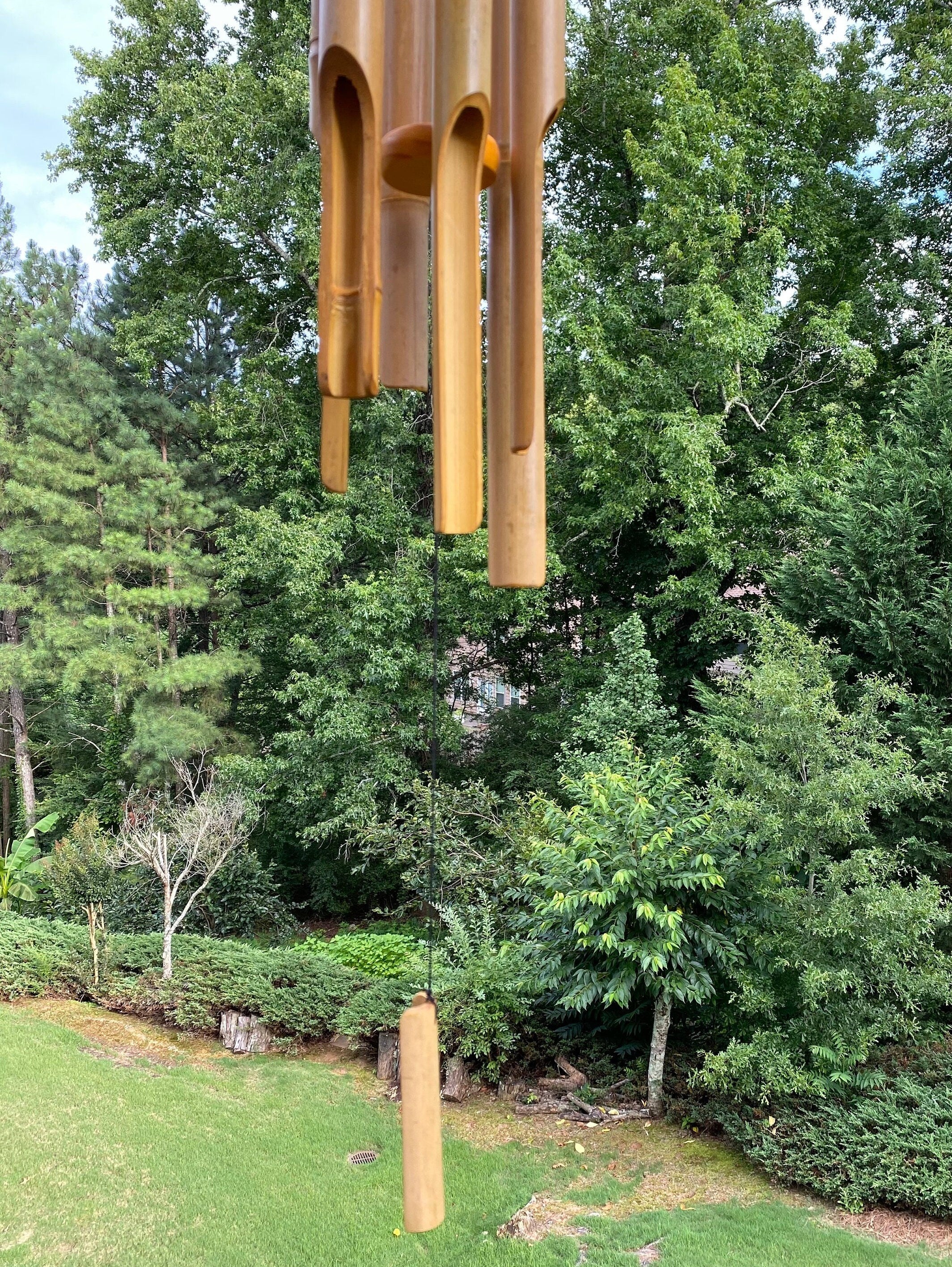 34 Inch Joyous Bamboo Wind Chime with Melody Deep Tone, the Beautiful Spirit Sound Can Create a Sense of Peace and Relaxation for All Season