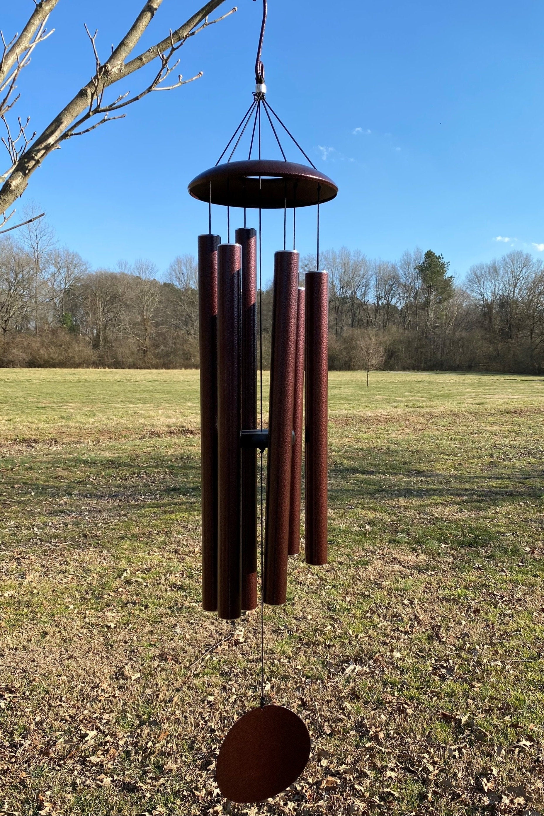 33" - 48" Joyous Wind Chimes, the Deep Tone Bronze Metal Wind Chime. the Beautiful Spirit Sound Can Create a Sense of Peace and Relaxation