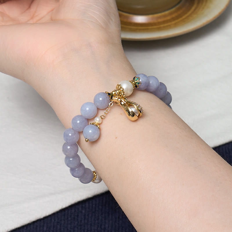 Ensemble de bracelets en jade et aigue-marine Inner Peace 56-57 mm