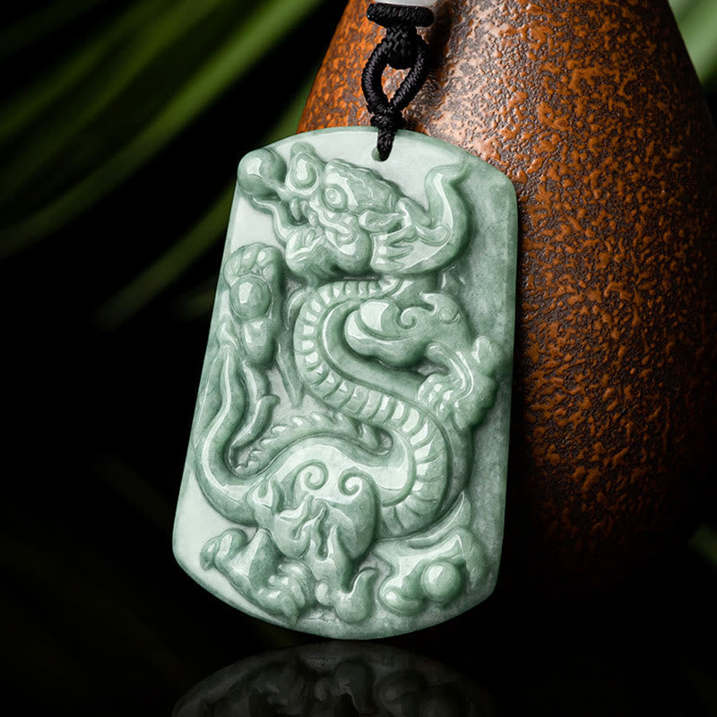 Collier Dragon de Jade pour Pendentif Succès et Protection