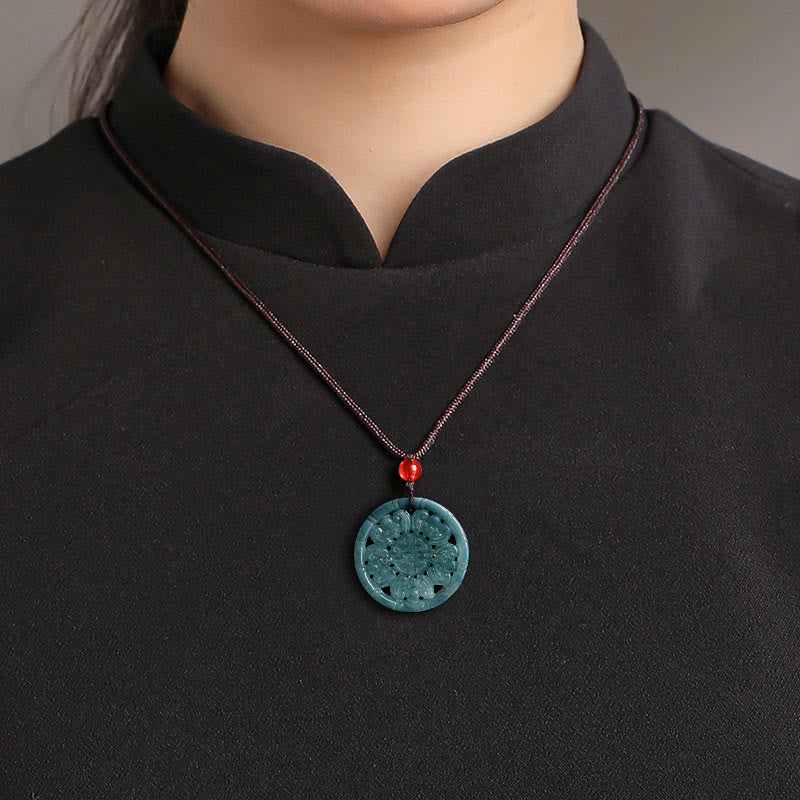 Collier Abondance en lingot de jade | Pendentif Prospérité