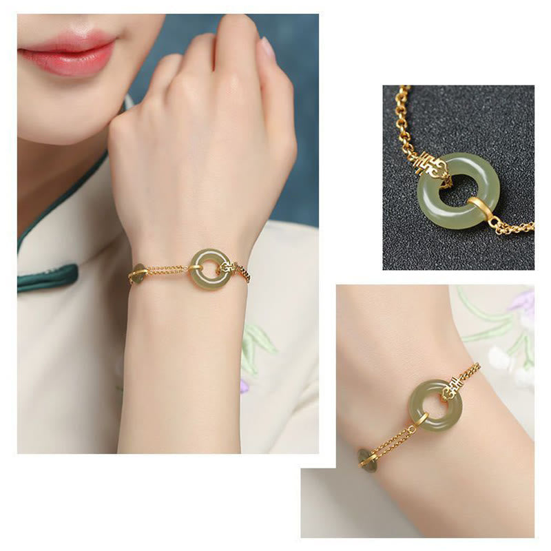 Bracelet de paix en jade pour la prospérité et l'harmonie