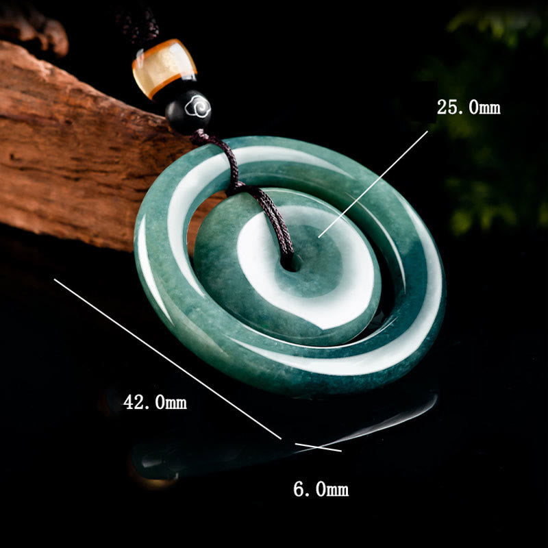 Collier Boucle de Paix en Jade | Pendentif Chance et Prospérité