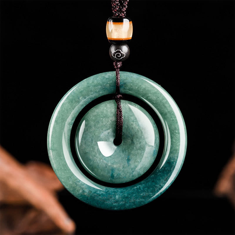 Collier Boucle de Paix en Jade | Pendentif Chance et Prospérité