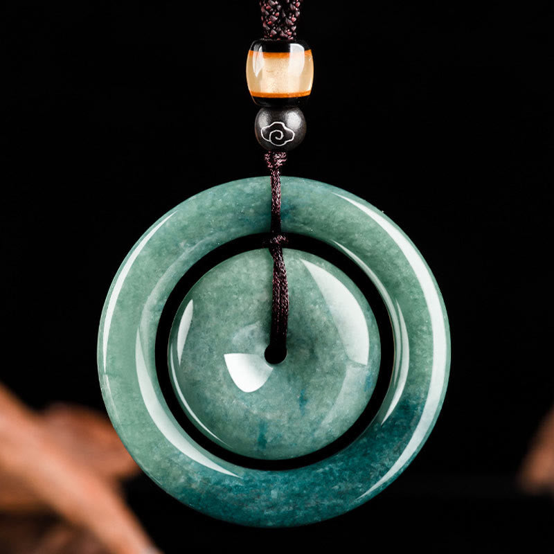 Collier Boucle de Paix en Jade | Pendentif Chance et Prospérité