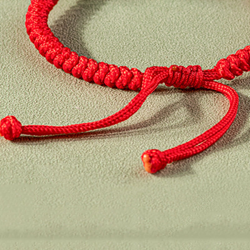 Bracelet de protection en jade Pi Xiu avec nœud King Kong, cordon rouge