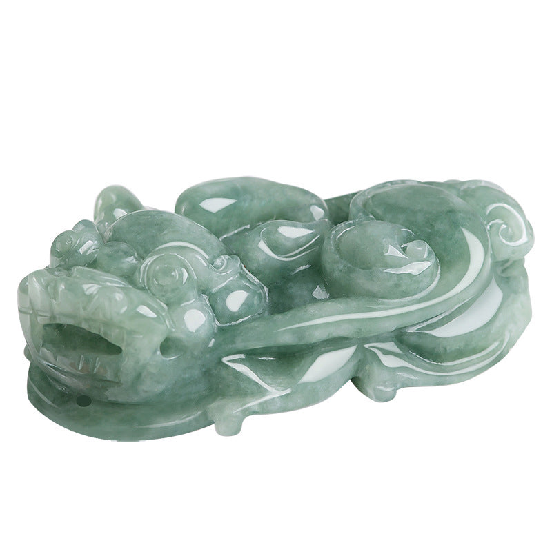 Collier porte-bonheur en jade PiXiu | Breloque de prospérité