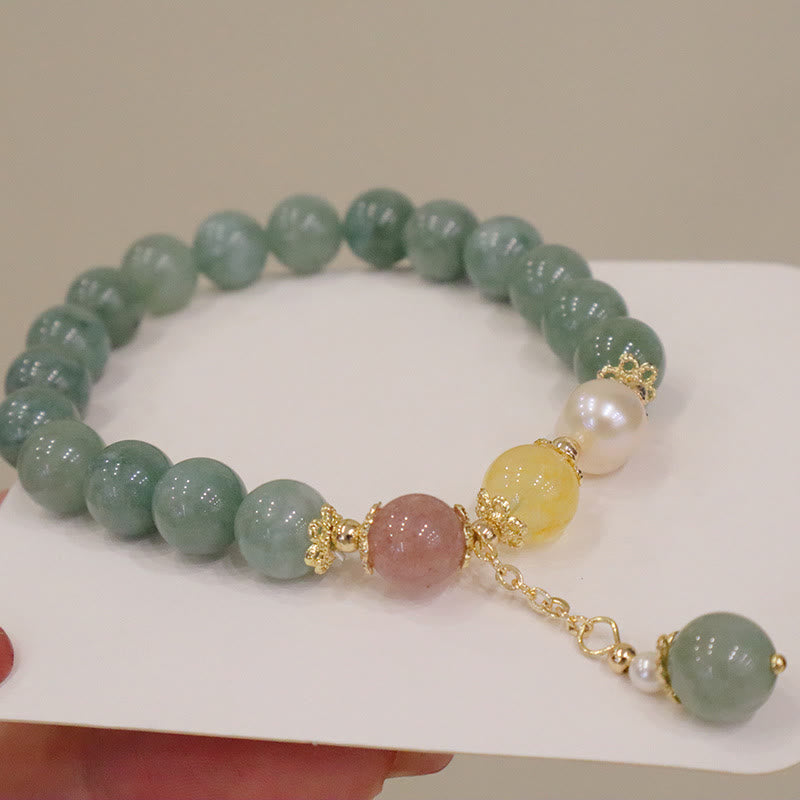 Bracelet de perles de jade pour la prospérité et l'abondance