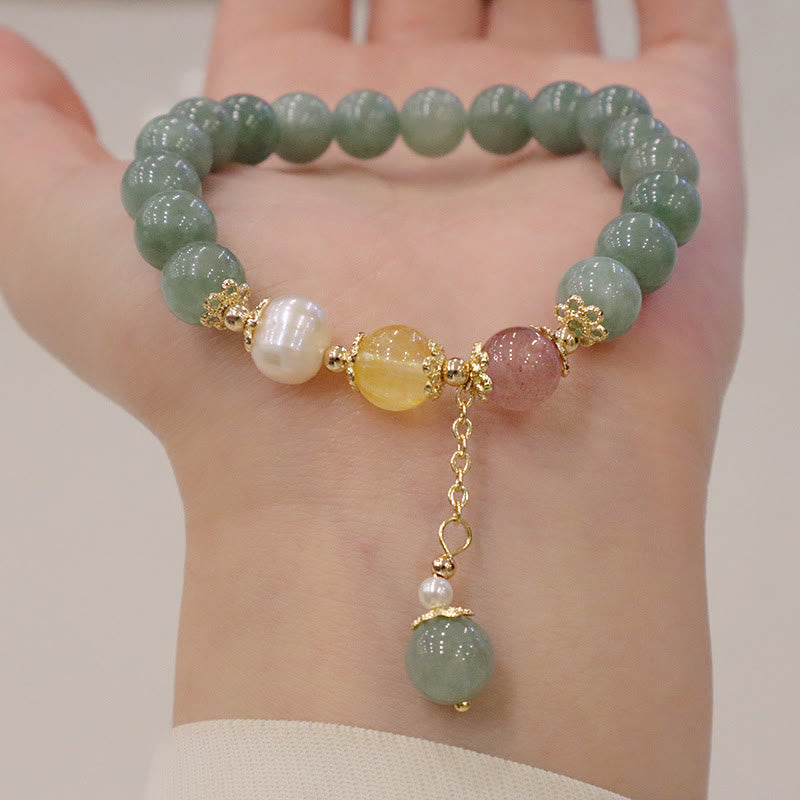Bracelet de perles de jade pour la prospérité et l'abondance