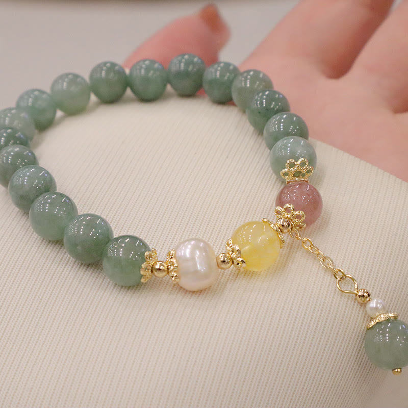 Bracelet de perles de jade pour la prospérité et l'abondance
