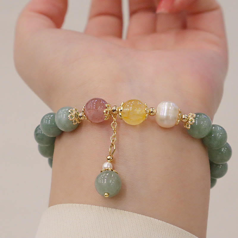 Bracelet de perles de jade pour la prospérité et l'abondance