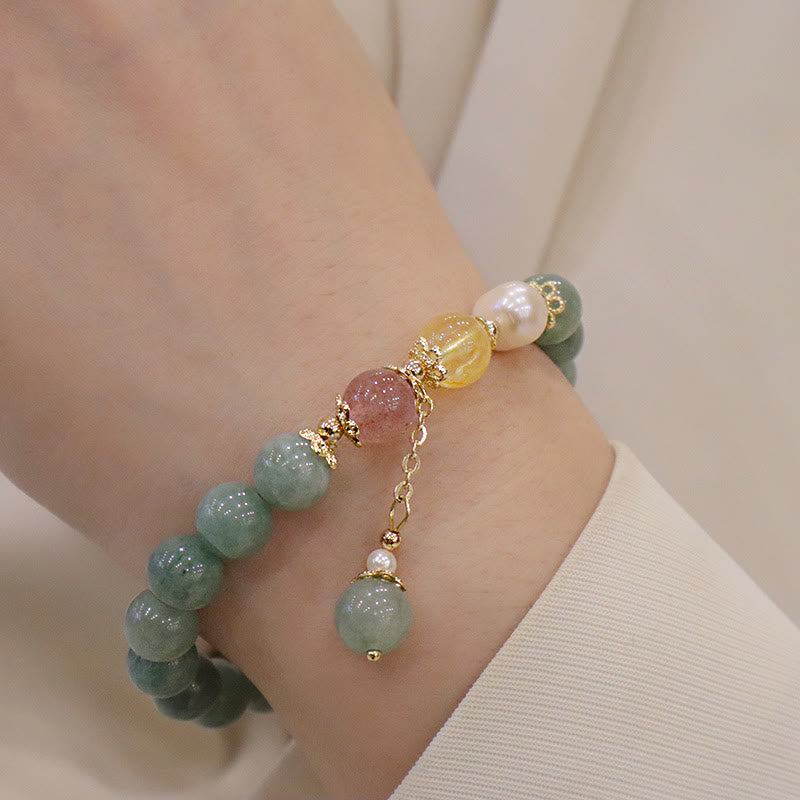 Bracelet de perles de jade pour la prospérité et l'abondance