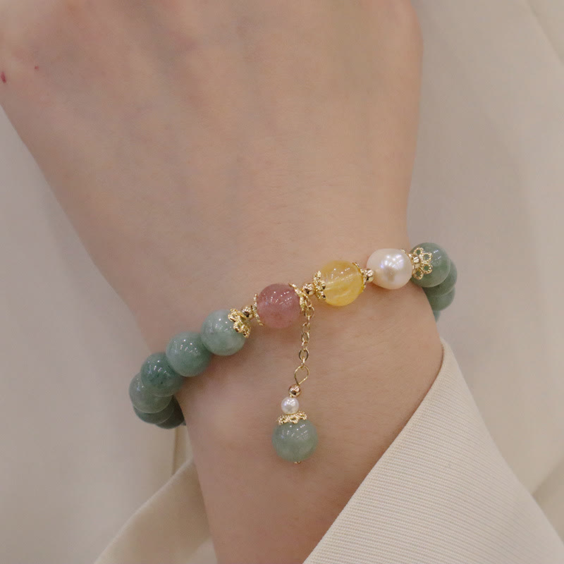 Bracelet de perles de jade pour la prospérité et l'abondance
