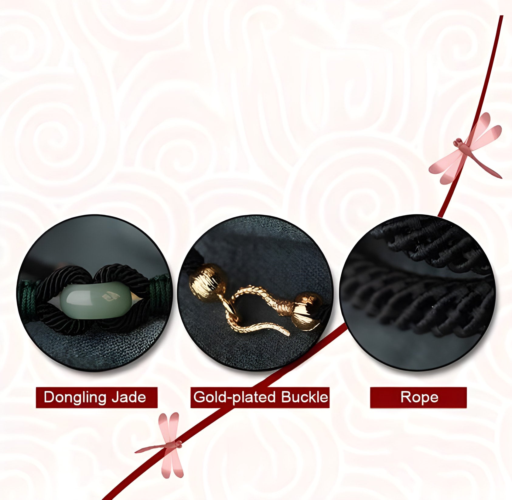 Jade Serenity : Bracelet en corde tressée fait main