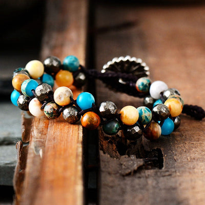 Bracelet Jaspe et Agate pour l'Équilibre et le Courage